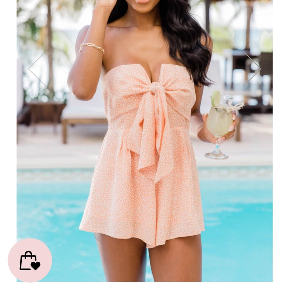 Pink lily romper